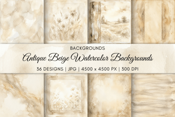 Download Antique Beige Watercolor Backgrounds - Backgrounds Collection