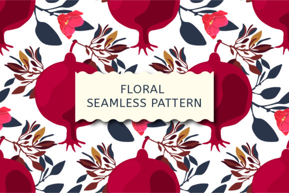 Download Floral Seamless Pattern. Pomegranates&nbsp; - Premium Resources