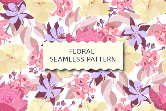 Download Floral Pattern. Pink, Yellow Flowers. - Premium Resources